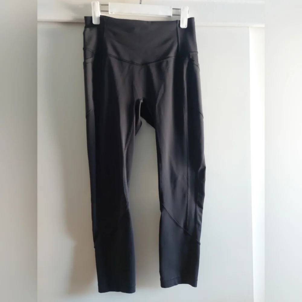 Lululemon all the right places crop legging black 8 Small Tear Along Seam.